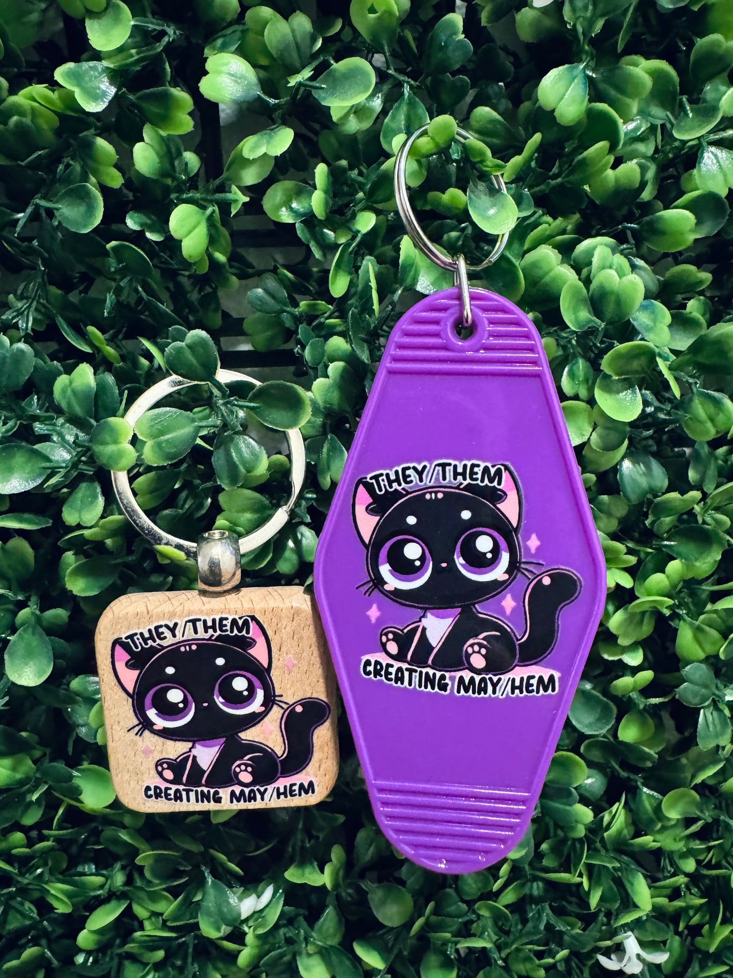 They/Them May/Hem Keychain