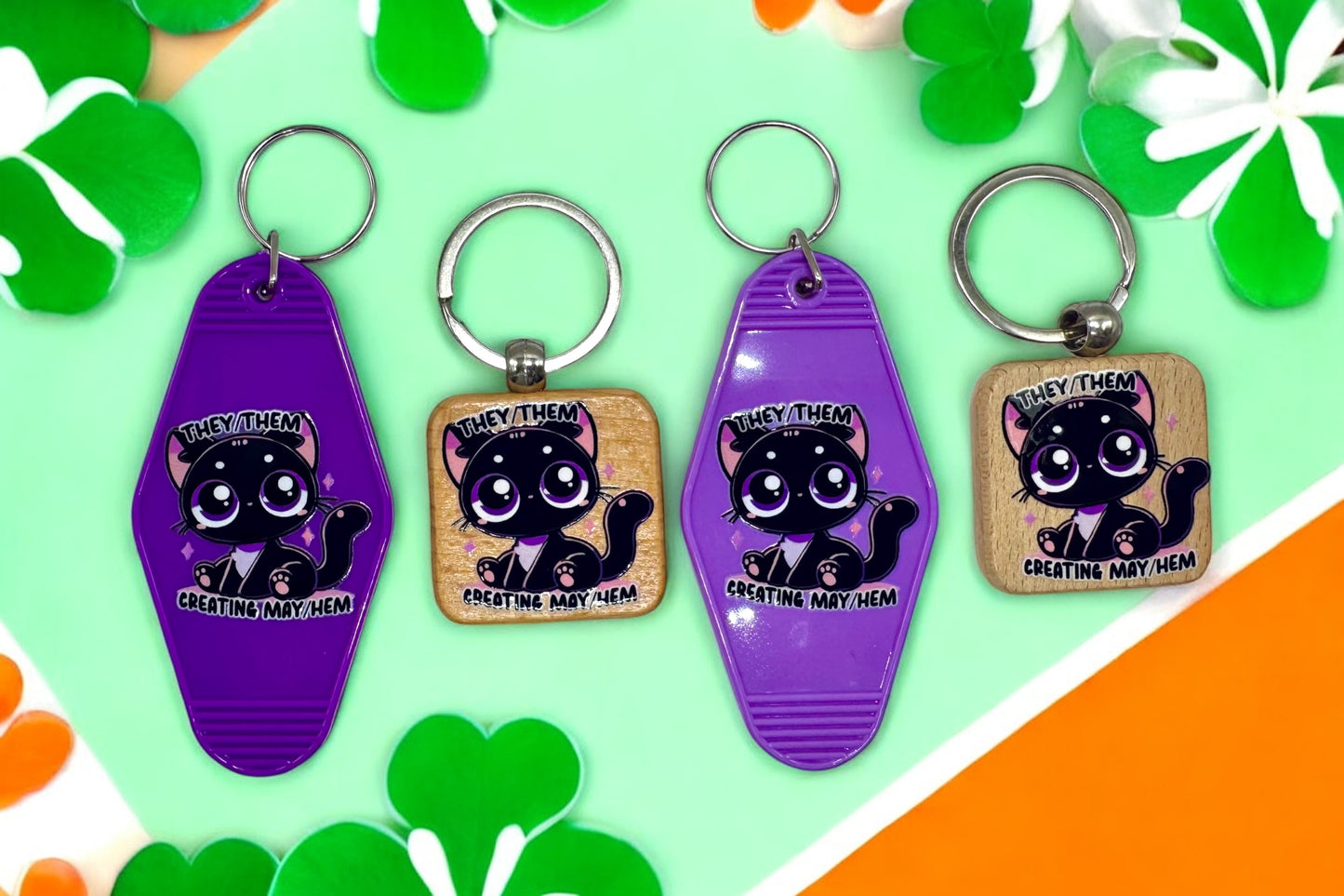 They/Them May/Hem Keychain