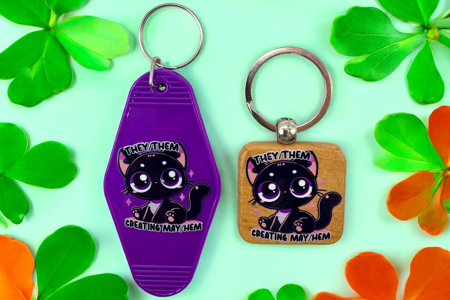 They/Them May/Hem Keychain