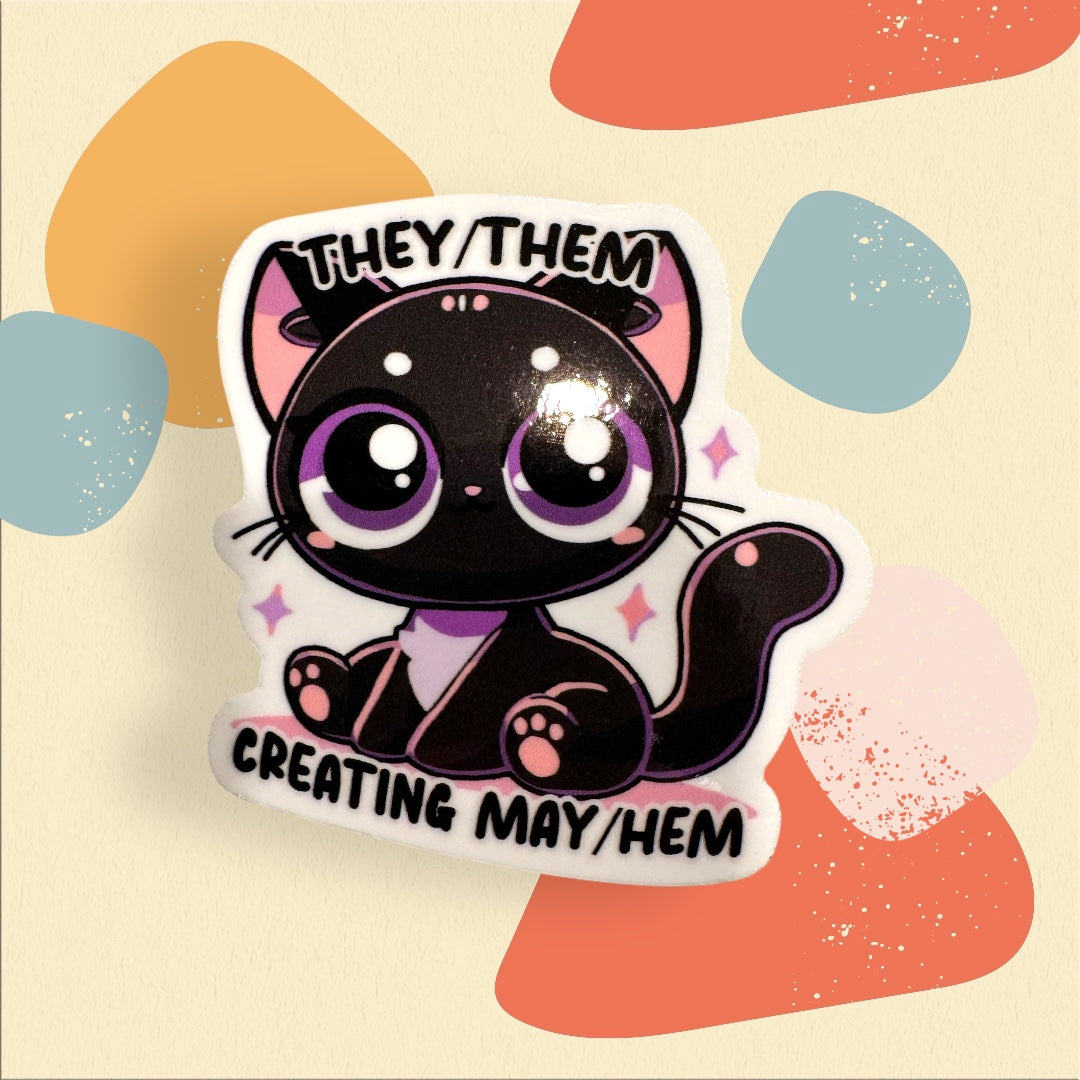They/Them May/Hem Sticker