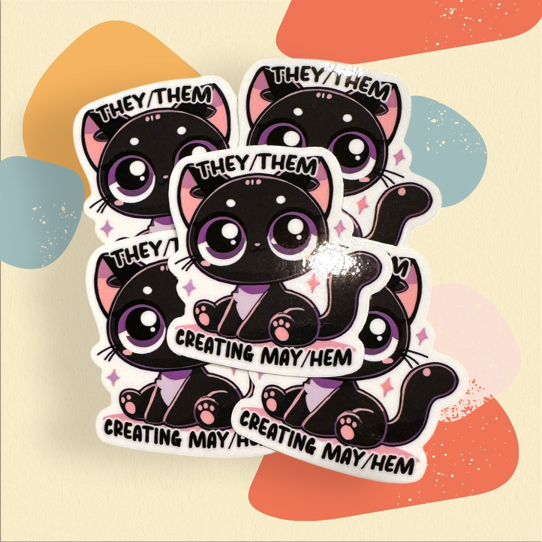 They/Them May/Hem Sticker