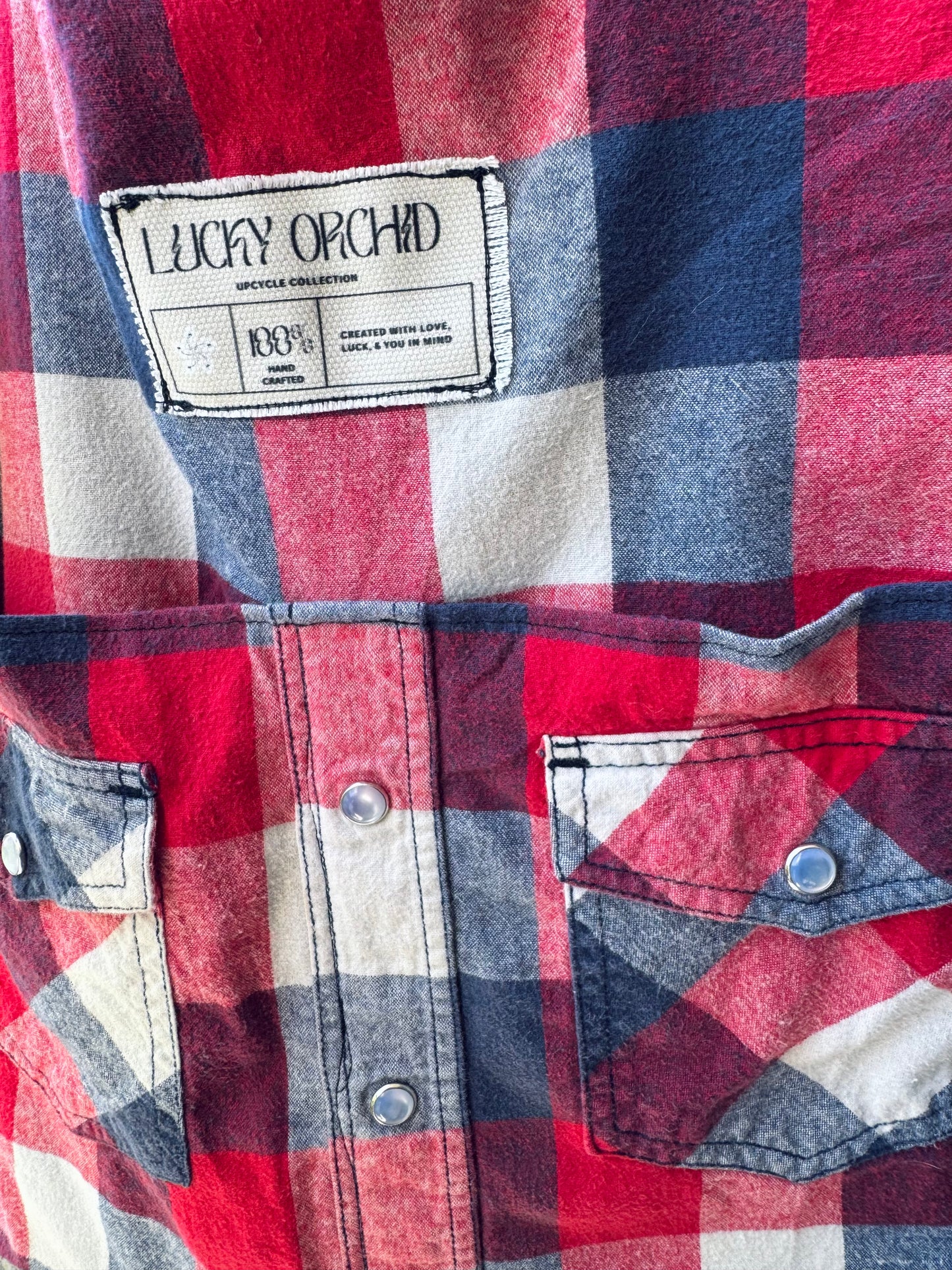 ‘The Parker’ - Upcycled Flannel Tote Bag