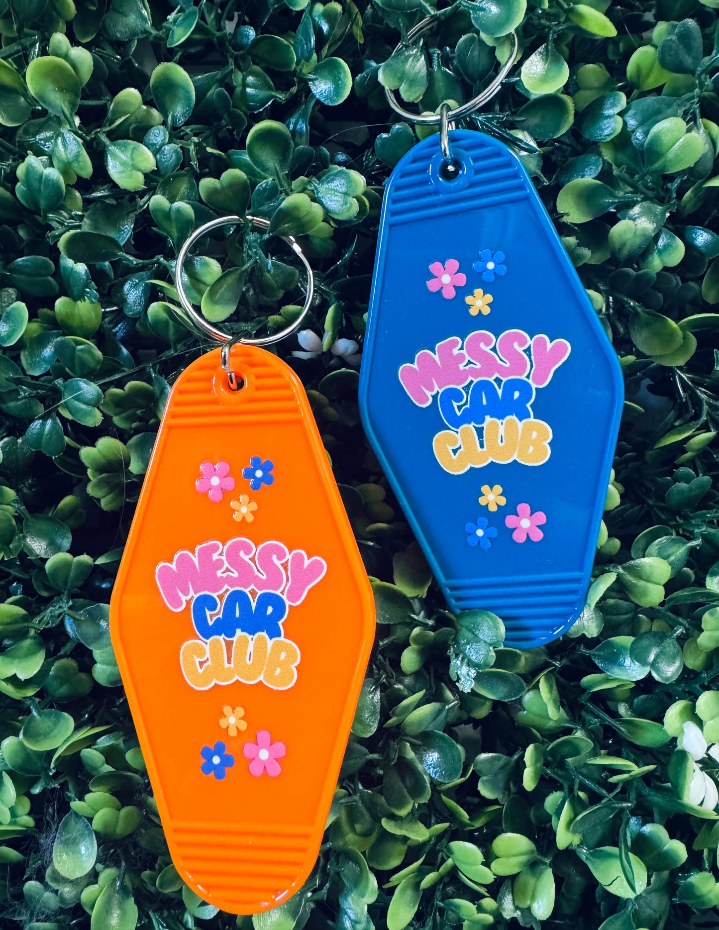 Messy Car Club Motel Keychain