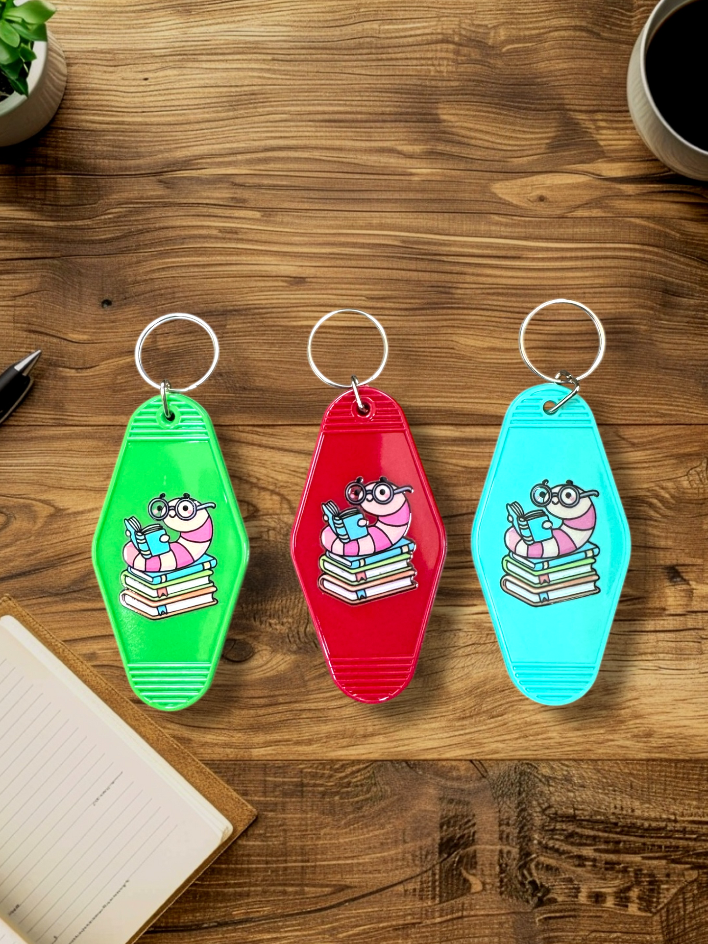 Bookworm Keychain