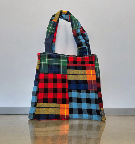 ‘The Rogue’ - Upcycled Flannel Tote Bag