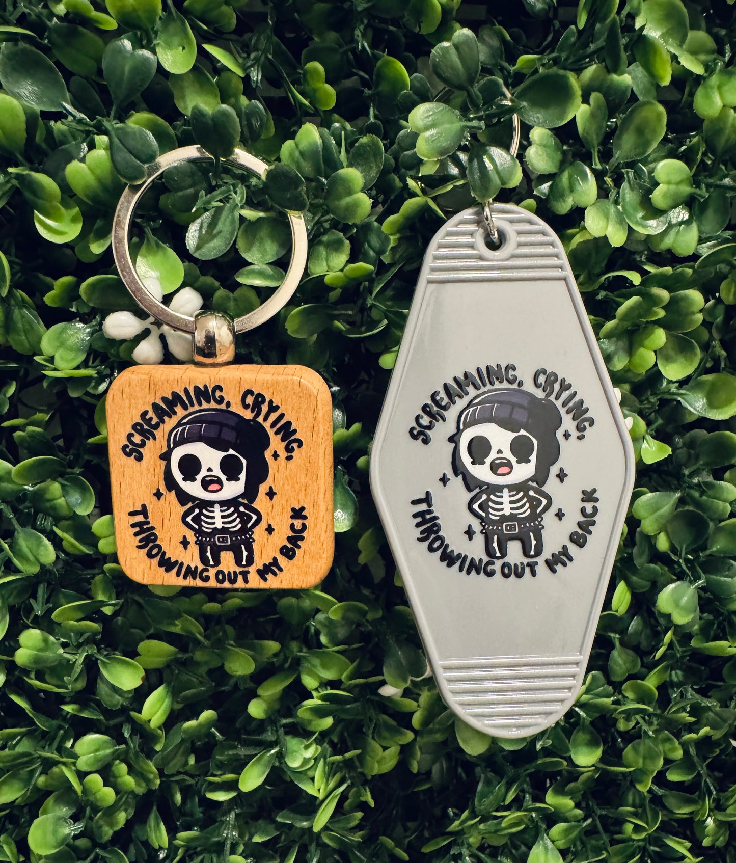 Screaming, Crying, Throwing Out My Back Keychain