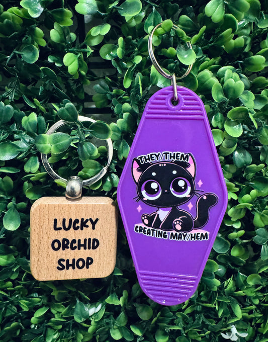 They/Them May/Hem Keychain