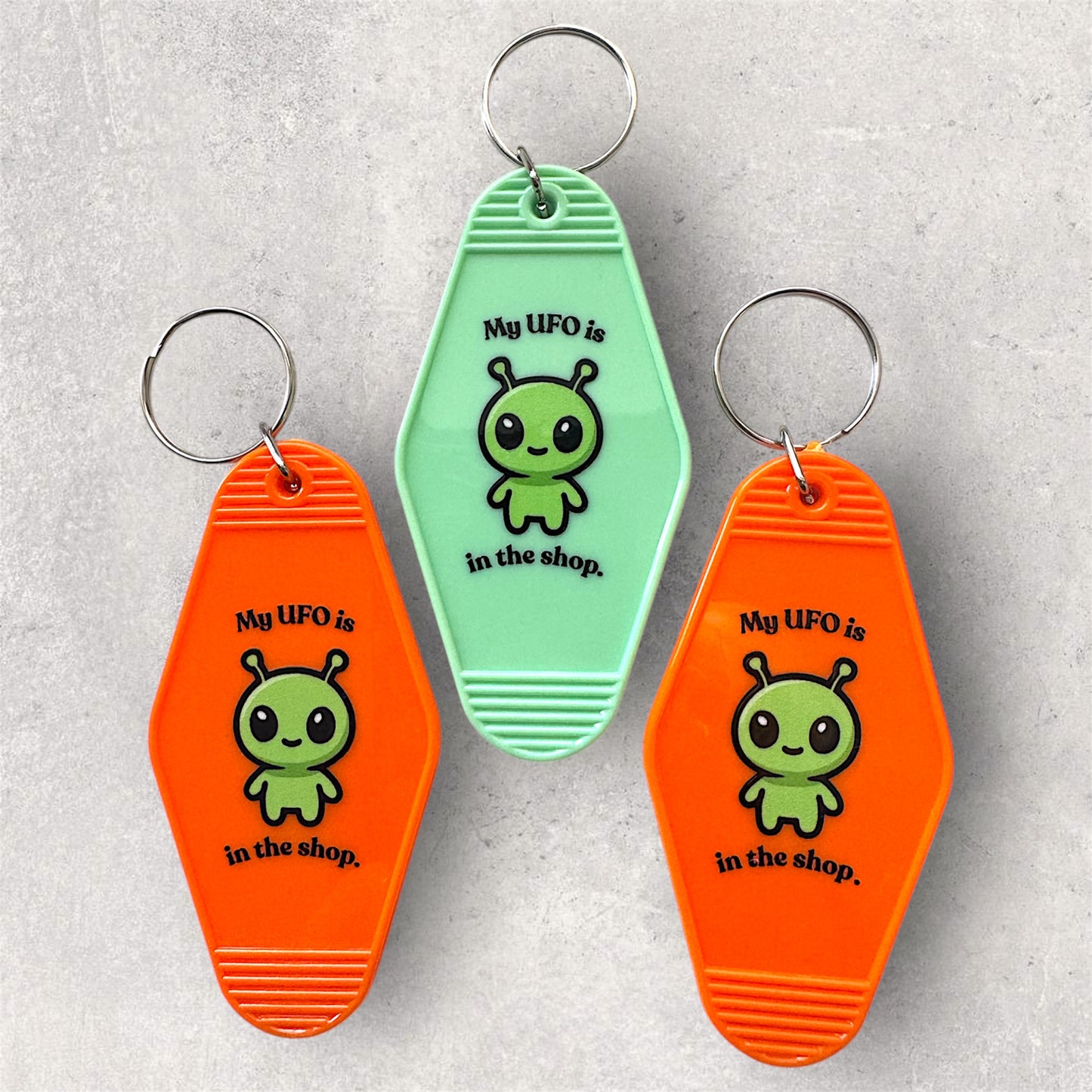 UFO Motel Keychain