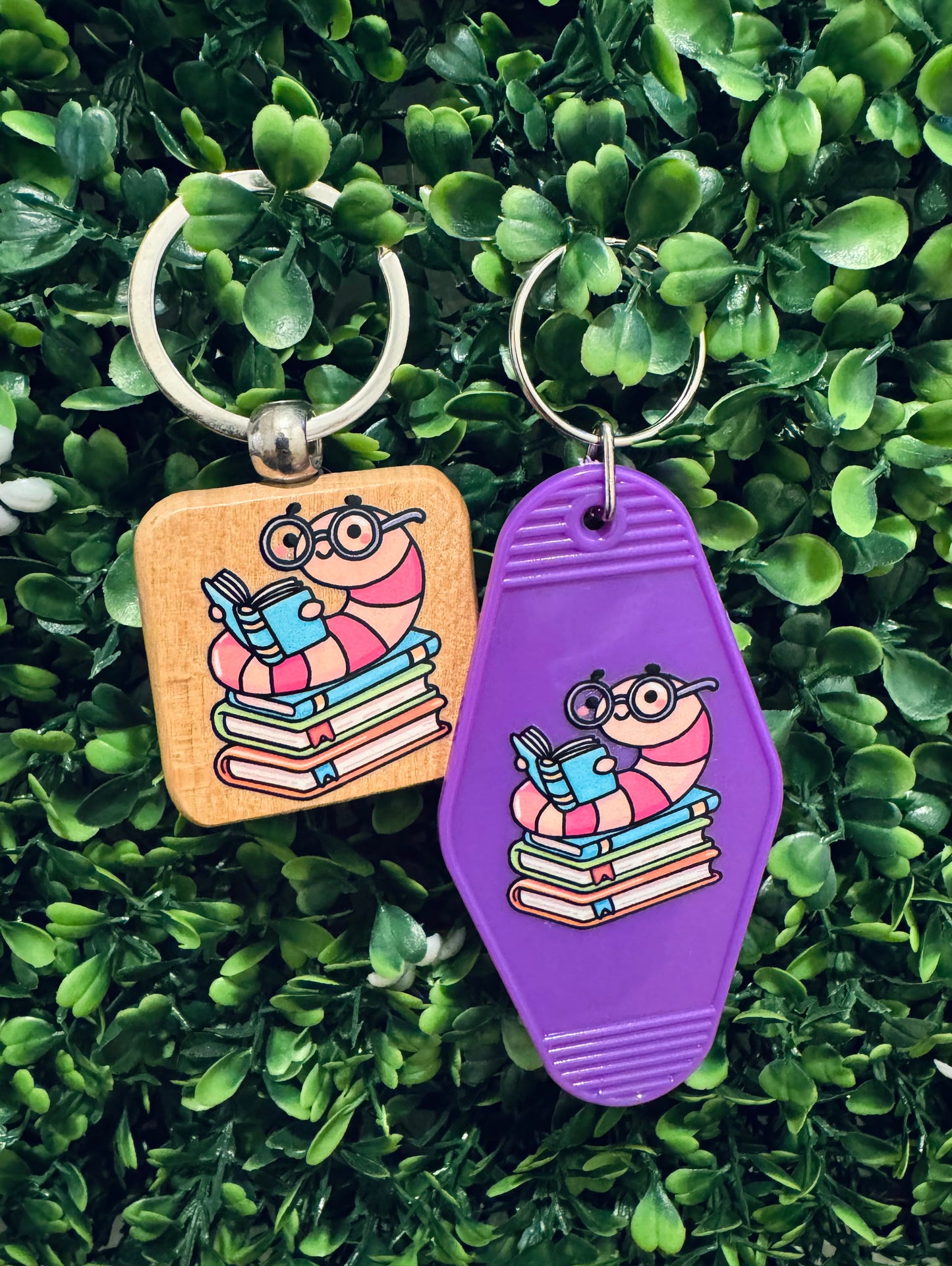 Bookworm Keychain