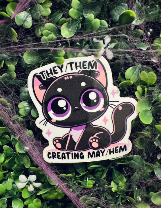 They/Them May/Hem Sticker