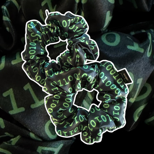 Talk Nerdy To Me Handmade Satin Scrunchie