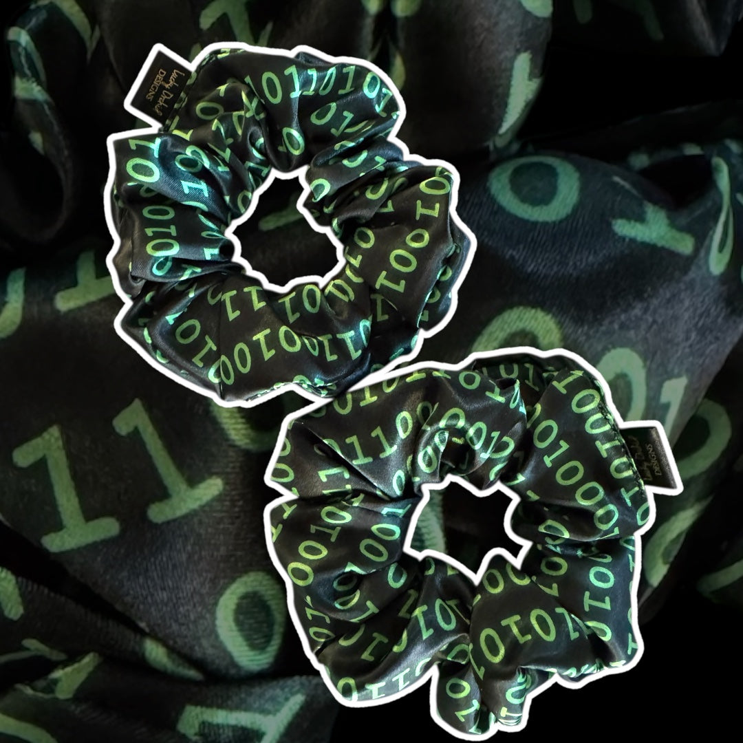 Talk Nerdy To Me Handmade Satin Scrunchie