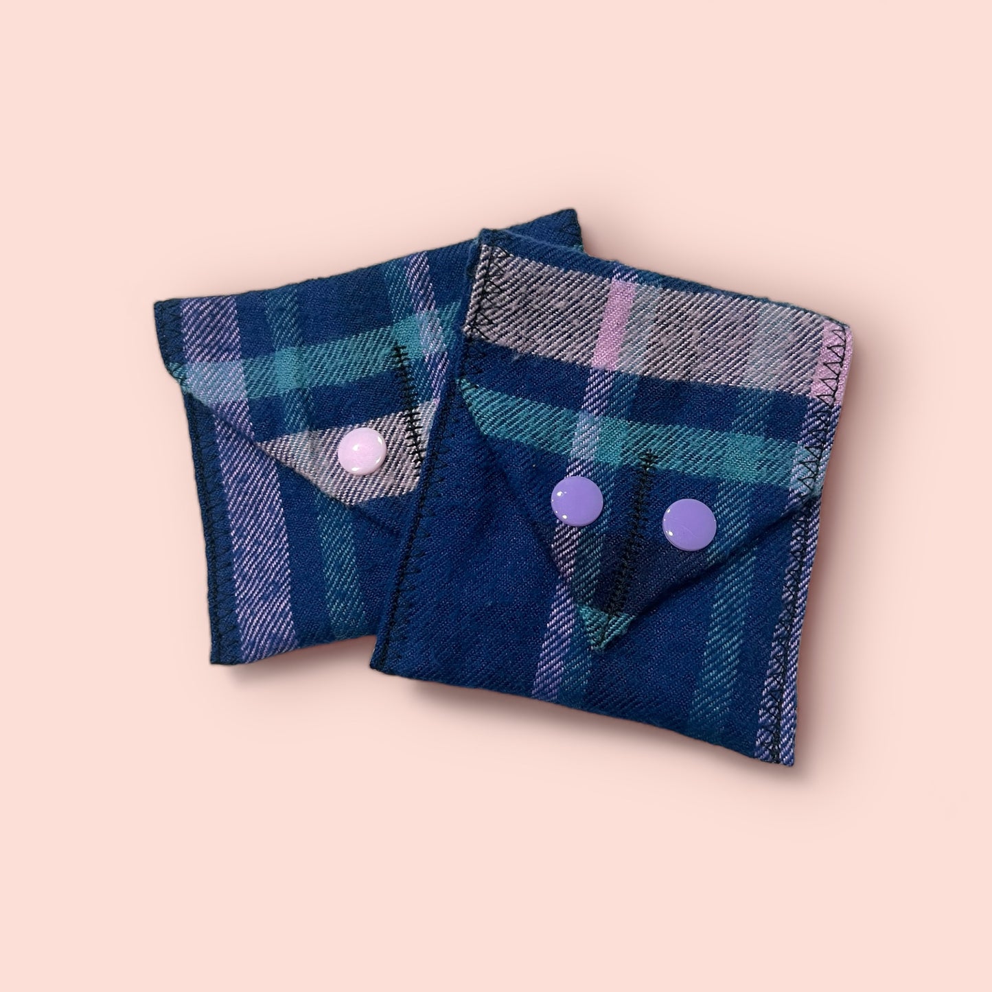 Upcycled Flannel Snap Pouch