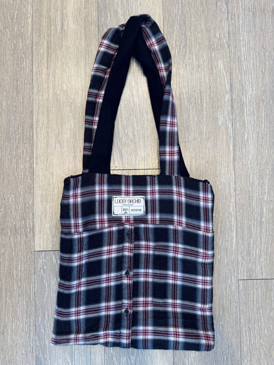 ‘The Alyssa’ - Upcycled Flannel Tote Bag