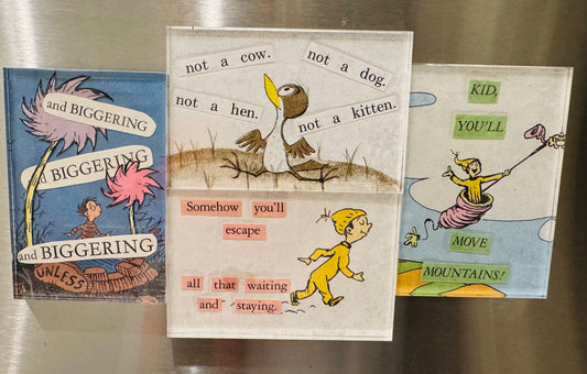 Upcycled One Of A Kind Collage Magnets