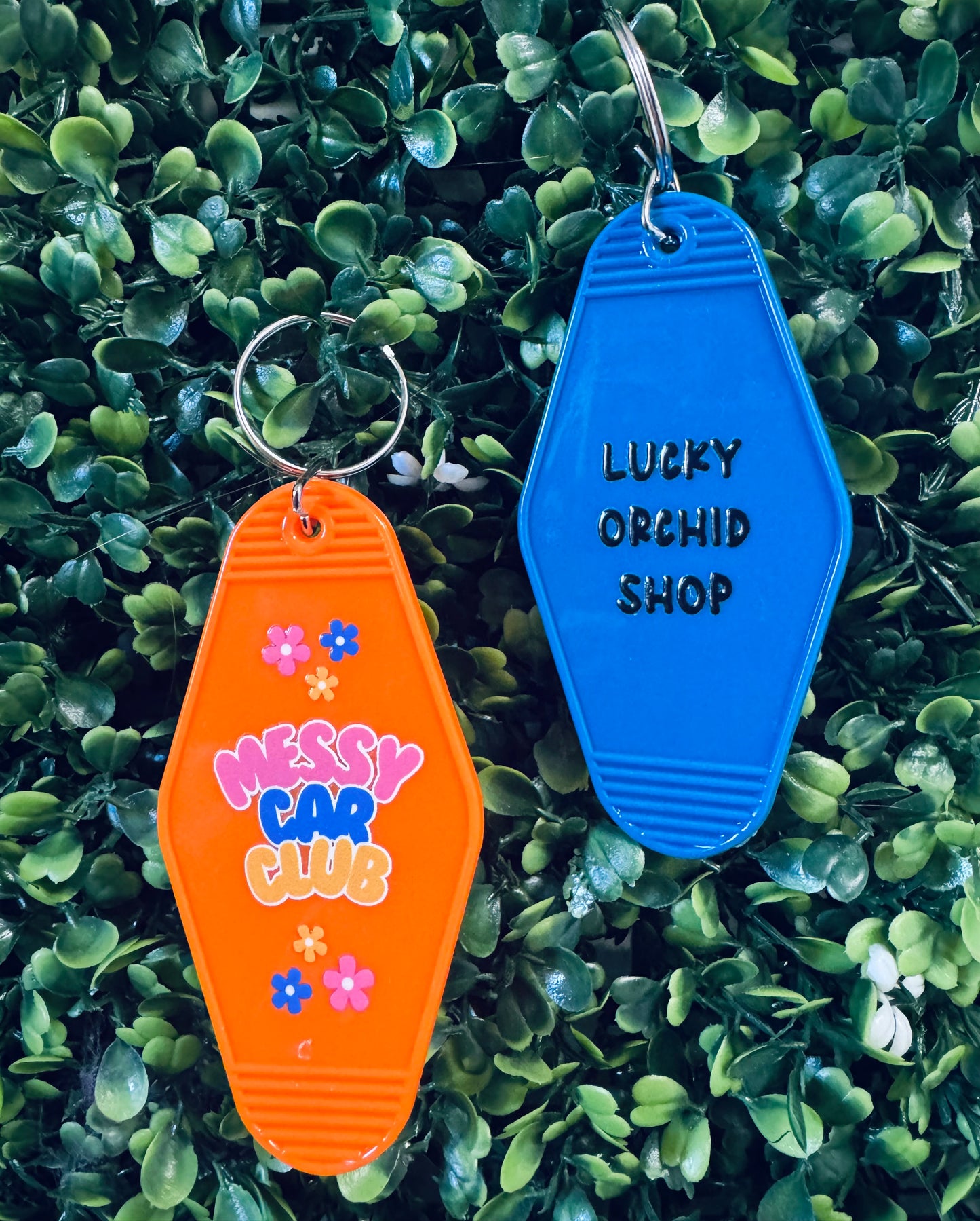 Messy Car Club Motel Keychain