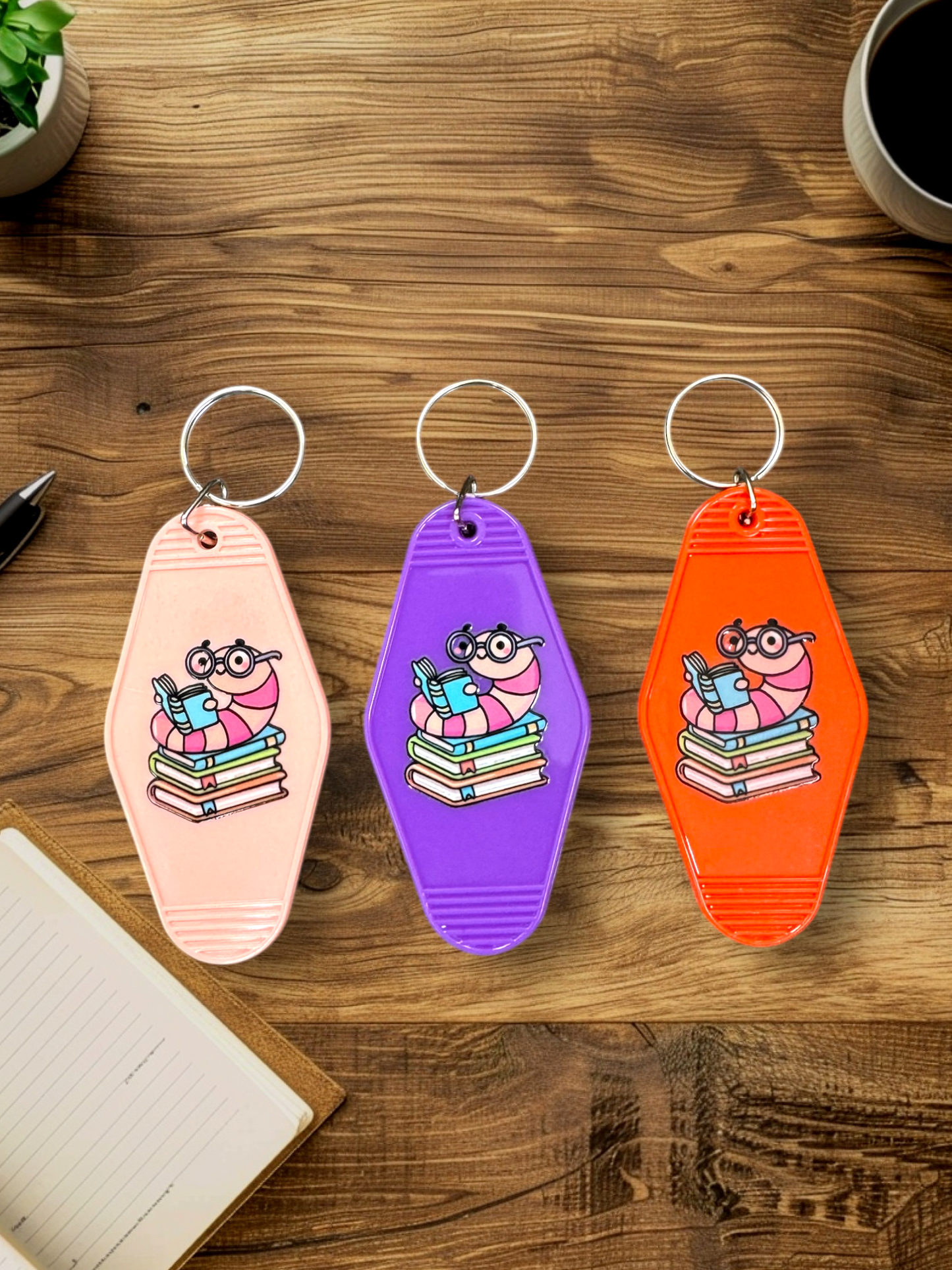 Bookworm Keychain