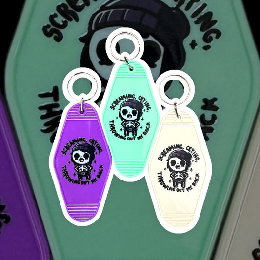 Screaming, Crying, Throwing Out My Back Keychain