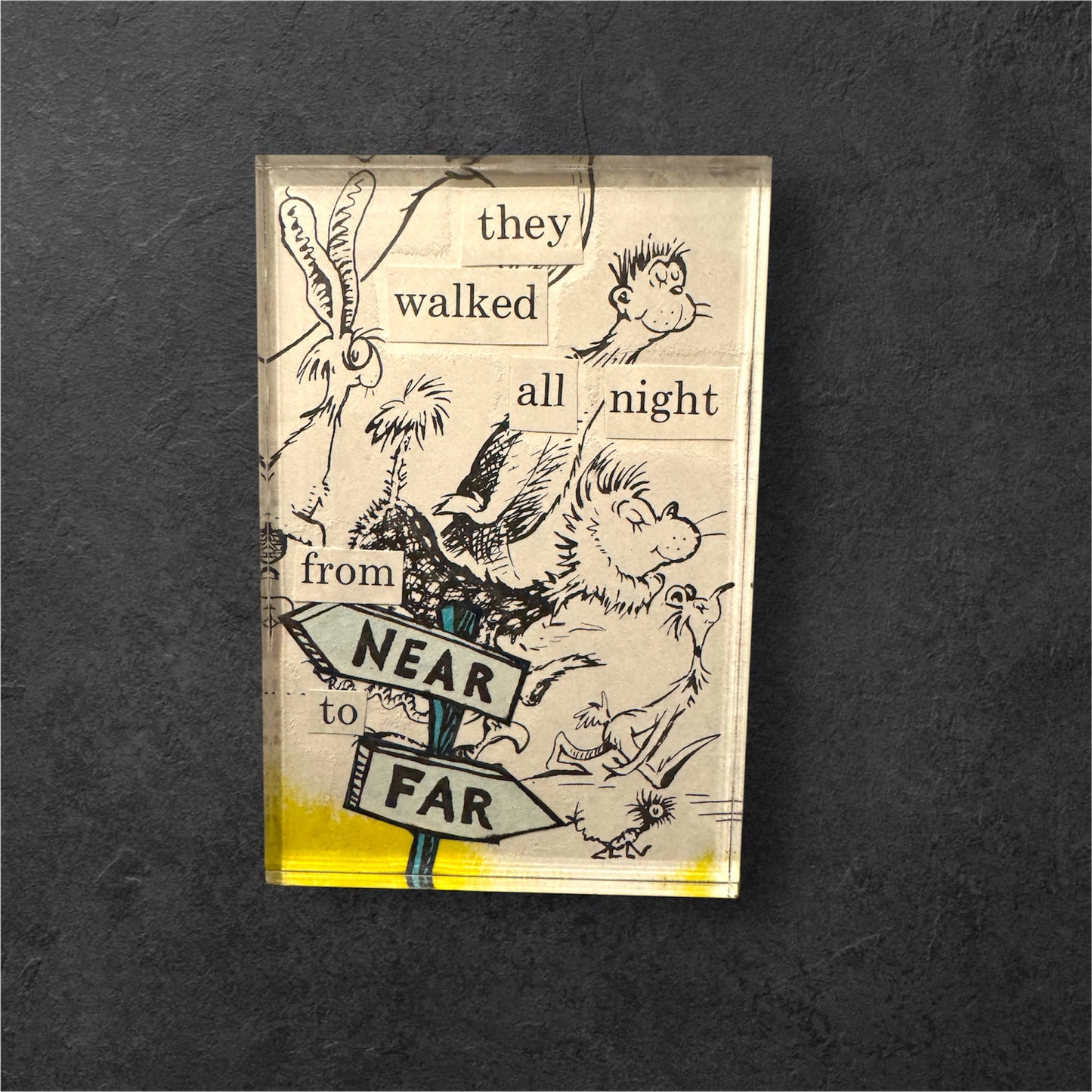 Upcycled One Of A Kind Collage Magnets