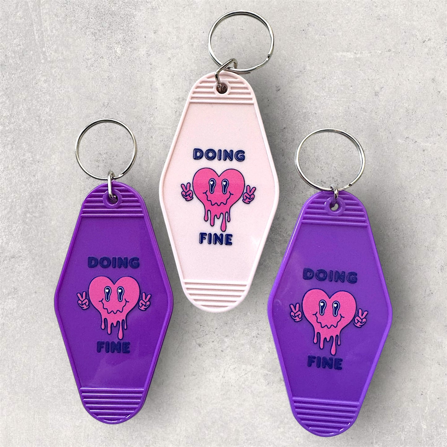 Melty Face Motel Keychain